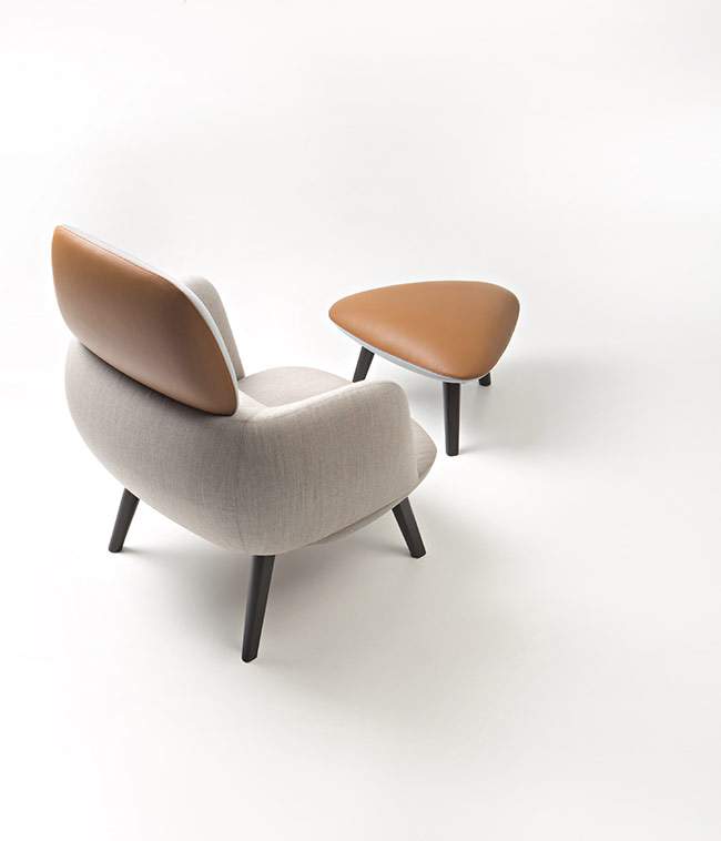 Lounge Chair + Ottoman BETTY par Maxdesign x Christoph JENNI
